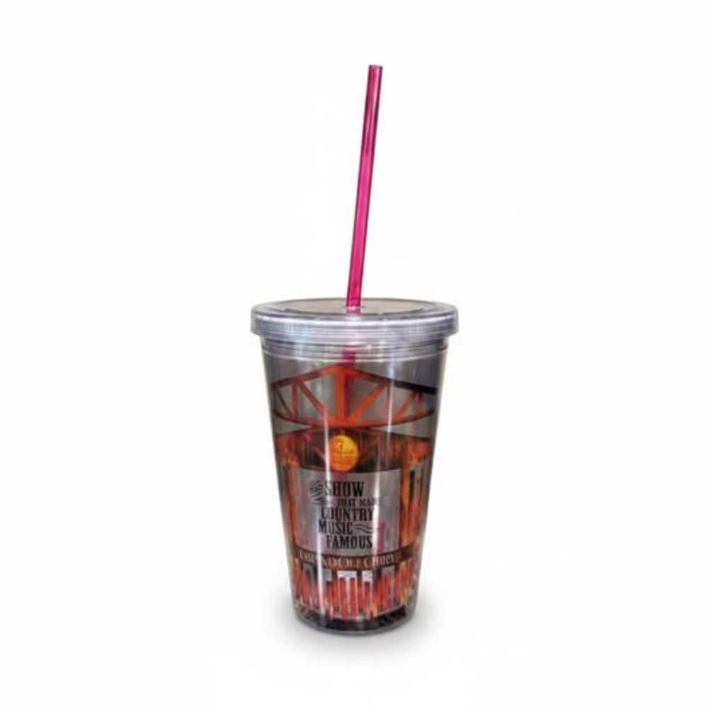 Grand Ole Opry 16oz Acrylic Tumbler w/Lid & Straw Nashville
